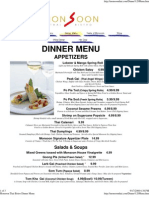 Dinner Menu