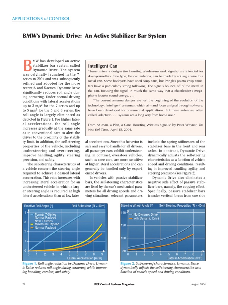 BMW Dynamic Drive: Active Stabilization System | PDF | Suspension ...