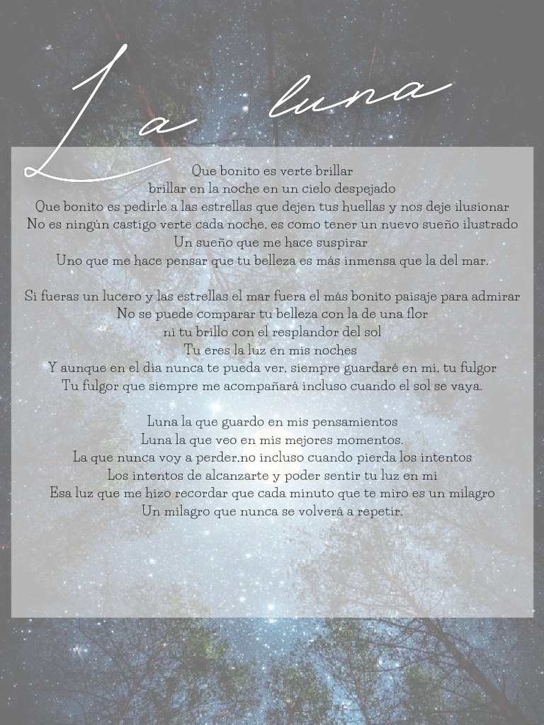 La Luna | PDF | Poesía
