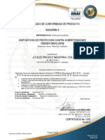 Certificado DPS-Pararrayos JAPS