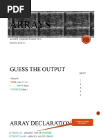 10.2 - Arrays (1D and 2D)