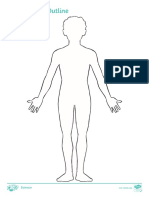 Y5 T5 W3 Human Body Outline Worksheet English