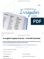 Complete English Irregular Verb List - Free PDF Download