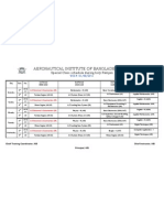 New Class Schedule 2011