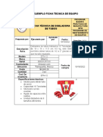 FICHA TECNICA de Dobladora de Tubos