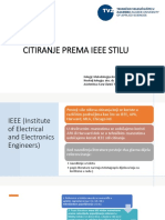 Citiranje Prema IEEE Stilu
