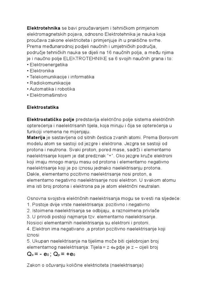 Elektrotehnika (Predavanje 1,2,3,4 I 5) | PDF