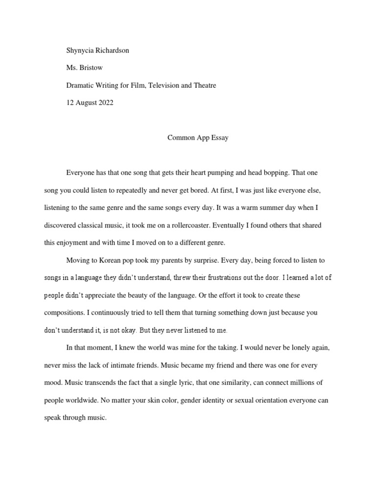 How To Cut Down Common App Essay