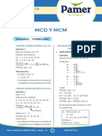 ARITMÉTICA - Sem - 13 - MCD y MCM