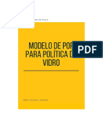 Política de vidros e plásticos duros na produção