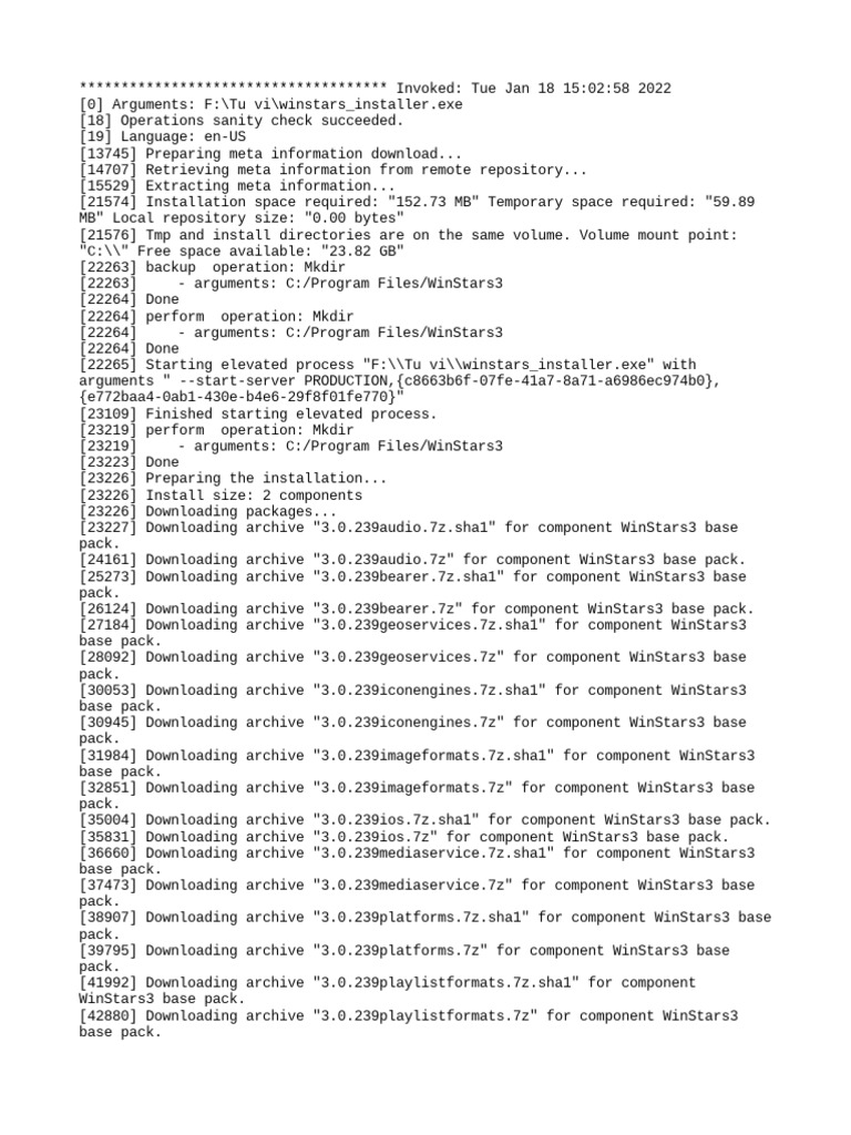 Installation Log PDF Microsoft Windows Software