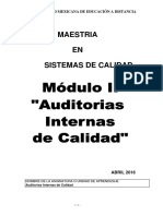 MSC Módulo Ii Auditorias Internas de Calidad