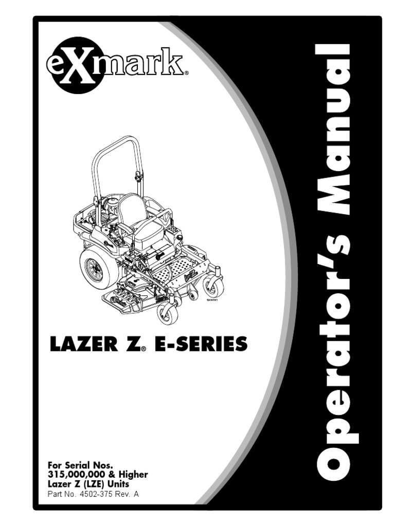 Exmark Lazer Z Operator Manual | PDF | Gasoline | Lawn Mower