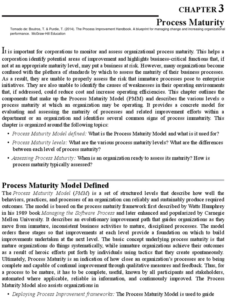 Process Maturity Model Guide | PDF | Career & Growth | Business