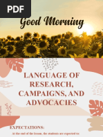 2nd QTR Eng10 Week 1 Quarter Language Research Campaigns and Advocacies