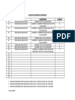 Relación de Expedientes Entregados Orden Nro Expediente Acompañados Asistente