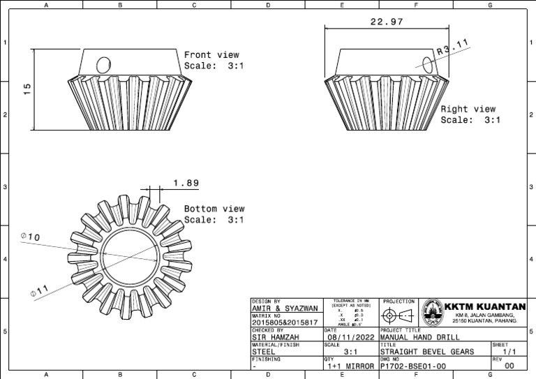 Straight Bevel Gear PDF