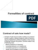 Formalities of Contract