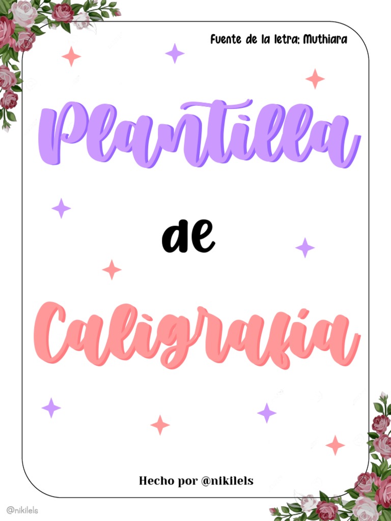 Plantilla de Caligrafía | PDF