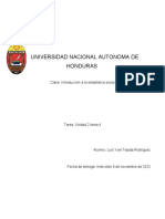 Universidad Nacional Autonoma de Honduras: Clase: Introducción A La Estadística Social