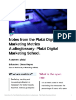 Platzi Digital Marketing Metrics Audioglossary