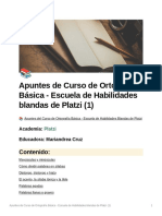 Apuntes de Curso de Ortografa Bsica - Escuela de Habilidades Blandas de Platzi