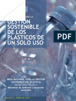 Plan Nacional para La Gestion Sostenible de Plasticos Un Solo Uso Minambiente