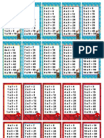 Multiplication tables up to 13