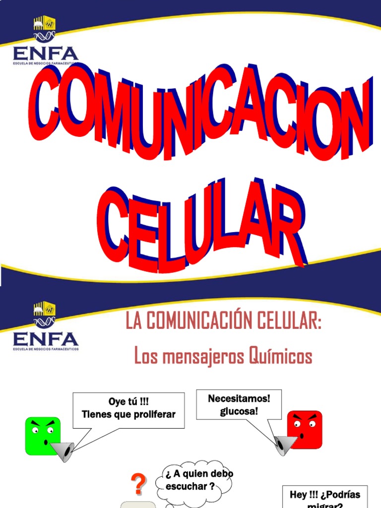 Biología 2.2 COMUNICACION CELULAR PDF Señal telefónica Receptor