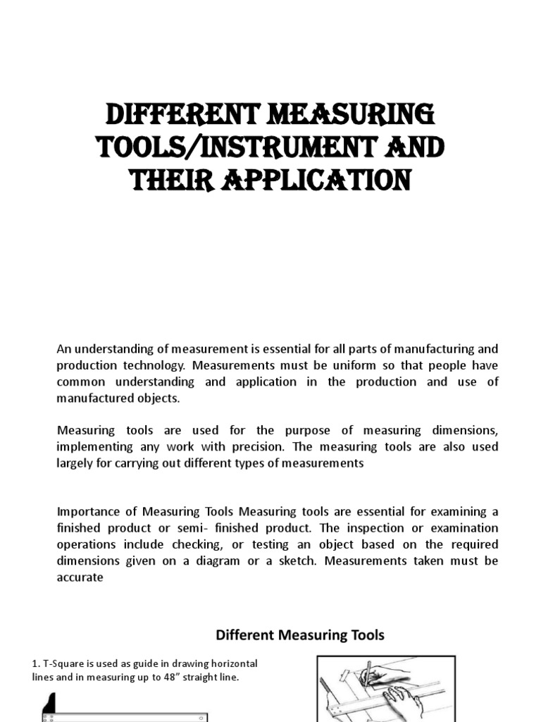 Different Measuring Tools | PDF