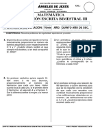 5°sec2022mat - Evaluacion Bimestral Iii