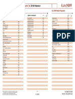 Frequenz Liste Kabelanschluss PB - 2001