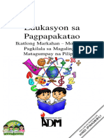 Edukasyon Sa Pagpapakatao: Ikatlong Markahan - Modyul 1: Pagkilala Sa Magaling at Matagumpay Na Pilipino