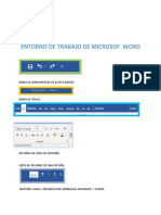 ENTORNO DE TRABAJO DE MICROSOF  WORD DE AMERICO MANUEL CUTIRE CONDORI Y JUVENAL CAÑARI CHALCO PRACTICA N° 3