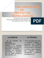 PROYECTOS CIENTÍFICOS Vs TECNOLOGICOS