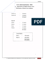 2019 OL Appreciation of English Literary Texts Marking Scheme English Medium