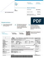 Boleto bancário de pagamento de fatura de cartão de crédito