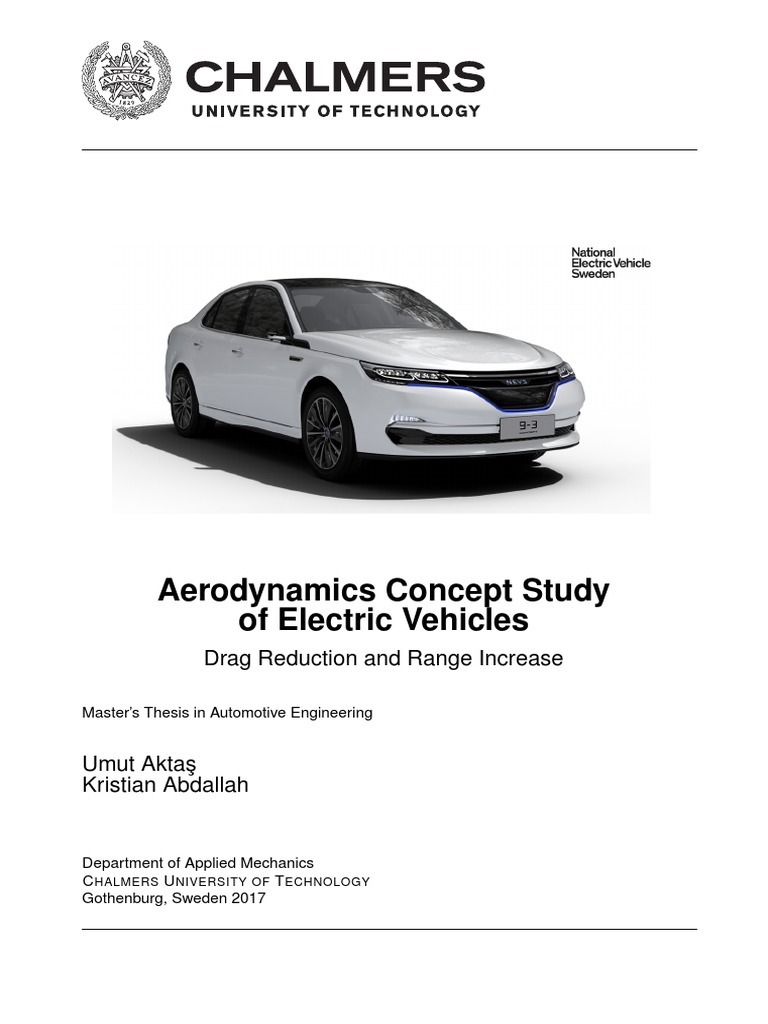 Aerodynamics Concept Study PDF Hybrid Electric Vehicle Electric