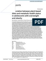 PDF2 Association Between Plant-Based Diets and Metabolic Health Status in Adolescents With Overweight and Obesity.