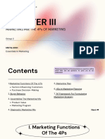 CHAPTER III MARKETING MIX THE 4Ps OF MARKETING BSBA Marketing Management