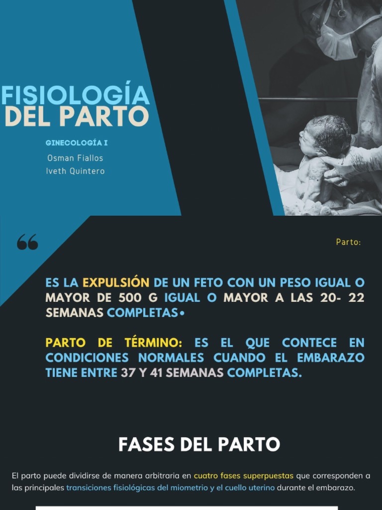 Fisiología Del Parto | PDF | Parto | El embarazo