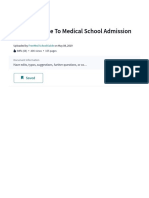 The Free Guide To Medical School Admission - PDF - Medical School - Medical College Admission Test
