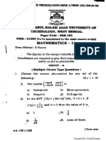 Btech 1 Sem Mathematics 1a BSM 101 2020