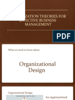 Organization Theories For Effective Business Management