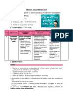 Sesion de Aprendizaje Viernes 04 Comunicacion (Escrtiura Cuento