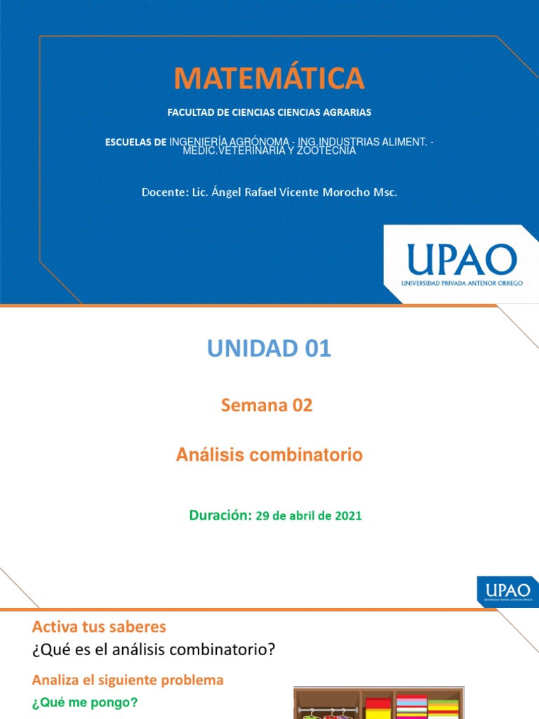 Análisis Combinatorio 2 | PDF | Permutación | Combinatoria