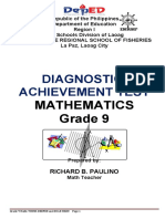 Diagnostic and Achievement Test Math 9-2022