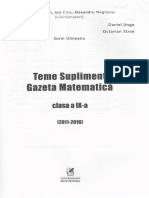 Gazeta Matematica - Clasa 9 - Teme Supliment - Radu Gologan