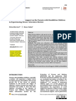 Manuscript Main Text The Effect of Social Support On The Coping of Parents of Children With Disabilities in Experienced Stress Literature Review
