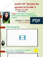 LAC Session For K-Grade3 - 10-13-2022 by Remely - Final